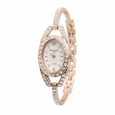King Girl Jam Tangan Wanita Fashion Casual Rhinestone Quartz Analog Women Diamond Watch - White
