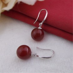 Klasik Anting S925 Baru Sterling Silver Anting Batu Akik
