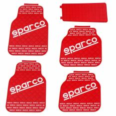 Klikoto Karpet Variasi Mobil Universal Model Sparco - Merah & Putih