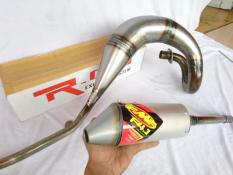 Knalpot Full Set Satria 2 Tak - Fiz R - F1z R Udang - Trail - Motocross KOMPETISI SE Slincer FMF F4.1 ORIGINAL PLAT