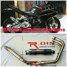 Knalpot Honda New CBR 250RR / CBR 250 RR 2016 Full System R9 Mugello Blue ( Tinggal Pasang Lengkap Dengan Baut Sensornya )