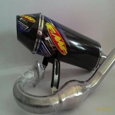 Knalpot KLX 150 D'Tracker FMF F4 Carbon / Fullset / Leher Monel / Bagus / Istimewa / Muffler