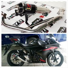 KNALPOT RACING AKRAPOVIC GP M1 LORENZO KARBON FULL SET SUZUKI GSX R 150 PLUG AND PLAY