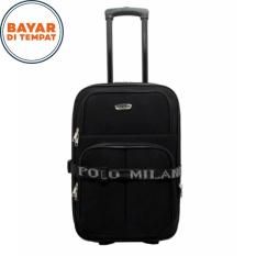 Koper Bahan Koper Baju Koper Polo Milano 209-16 Ukuran 16 Inchi Expandable Import Original - Black