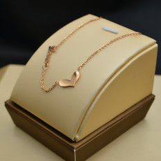 Korea Fashion Style Berlapis Emas Mawar Cinta Kalung Ulang Tahun Hadiah