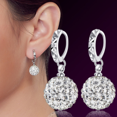 Korea Modis Gaya Elegan Perempuan Berlian Bola Anting-Anting Anting