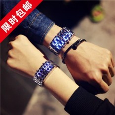 Korea Kreativitas Kepribadian LED Rambut Photoelectron Bentuk Pria Wanita Korea Arus Pecinta Gelang Jam Tangan Pria-Internasional
