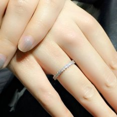 Gaya Korea Wanita Casual Indah Diamond Ring Anti Alergi Perhiasan Platina-Intl