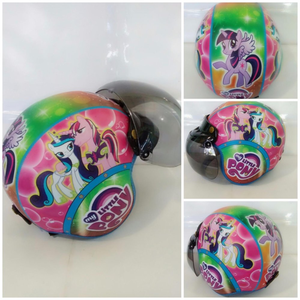 Kreasi Lokal - Helm Bogo Pilot Anak Usia 6 - 10 Tahun  Motif Pilot Little Pony/Kuda pony