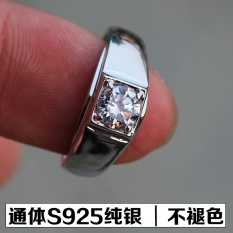 Kt 18K Emas Putih Produk Asli Menikah Suasana Cincin Berlian Miniatur Bor