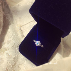 KT Cincin Berlian S925 Enam Cakar Produk Asli Cincin Versi Jepang dan Korea Menikah