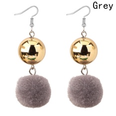 Kuhong Women1Pair Dangle Earring Pom Pom Bola Earrings-Intl