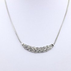 La Vie Perhiasan Kalung Anting Kalung Liontin Kristal Cukin (Perak)
