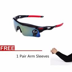 La Vie Pria's Berjemur Kacamata UV400 Kacamata For Olahraga Outdoor Sepeda Sepeda Kacamata + 1 Pasang Lengan Lengan
