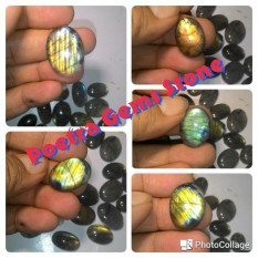 Labrador Pelangi / Rainbow Natural Full Pelangi Goyang Cat Eye Batu Akik Murah Bos... !!!
