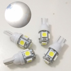 4 Biji Lampu Led Motor Mobil JAGUNG T10 Grade Premium Senja Sein Mundur Plat Nomor 5050 5 Titik Arsystore ARSY - Putih