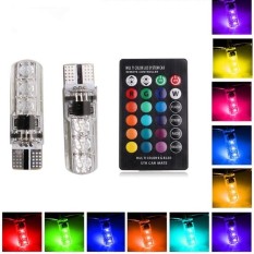 Lampu LED T10 Remote Wireless RGB Lampu Kota Senja Motor Mobil