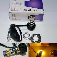Lampu Motor Led ACDC 6Sisi Kuning