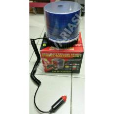 Lampu Rotary Strobo Warning Light Besar 9 Flash Magnet LED Biru