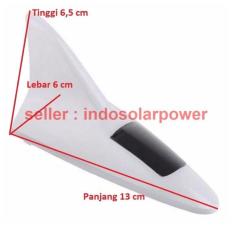 Lampu SIRIP HIU PUTIH 8 LED Solar Power Aksesoris Variasi MOBIL