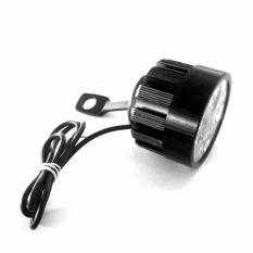 Lampu Tembak LED 6 Mata Sorot Putih Model Baut di Spion - Hitam