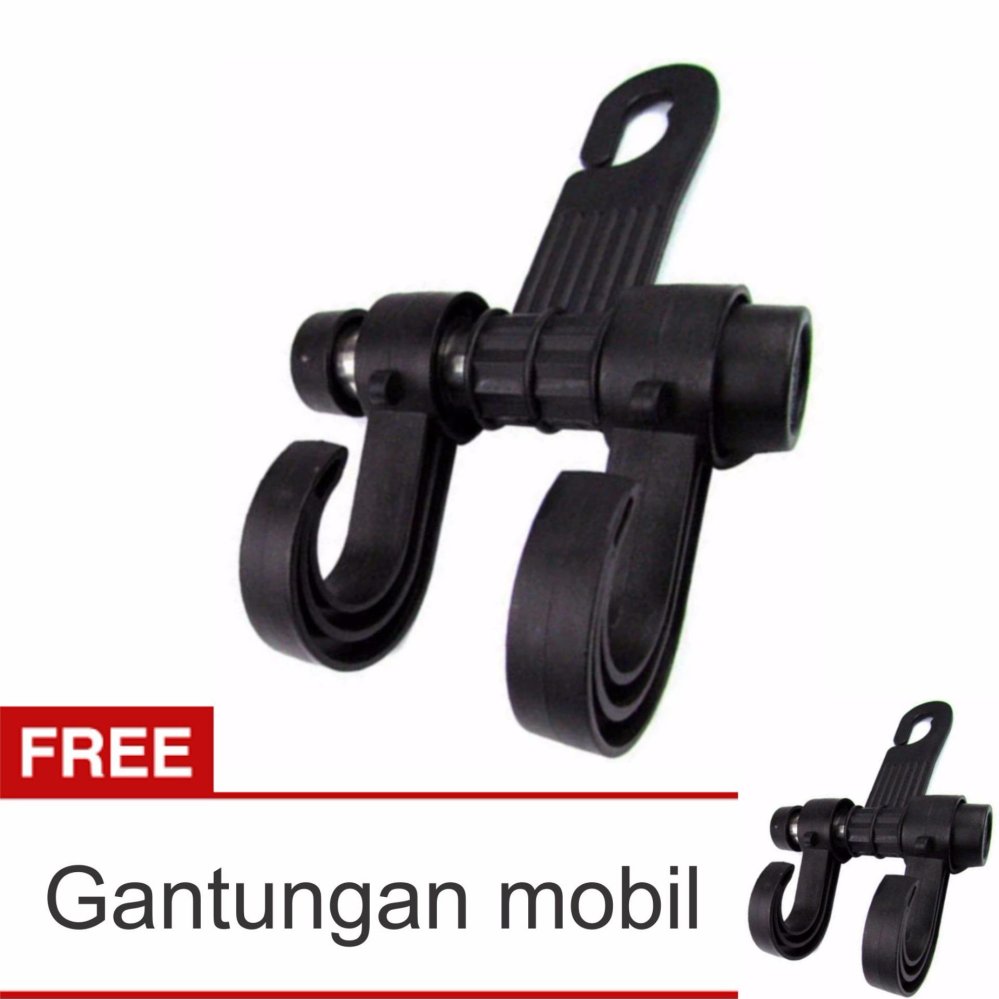 Lanjarjaya Car Hanger Aksesoris Gantungan kursi jok di Mobil Hitam + Buy 1 Get 1 Lanjarjaya Car Hanger Aksesoris Gantungan kursi jok di Mobil Hitam + Buy 1 Get 1