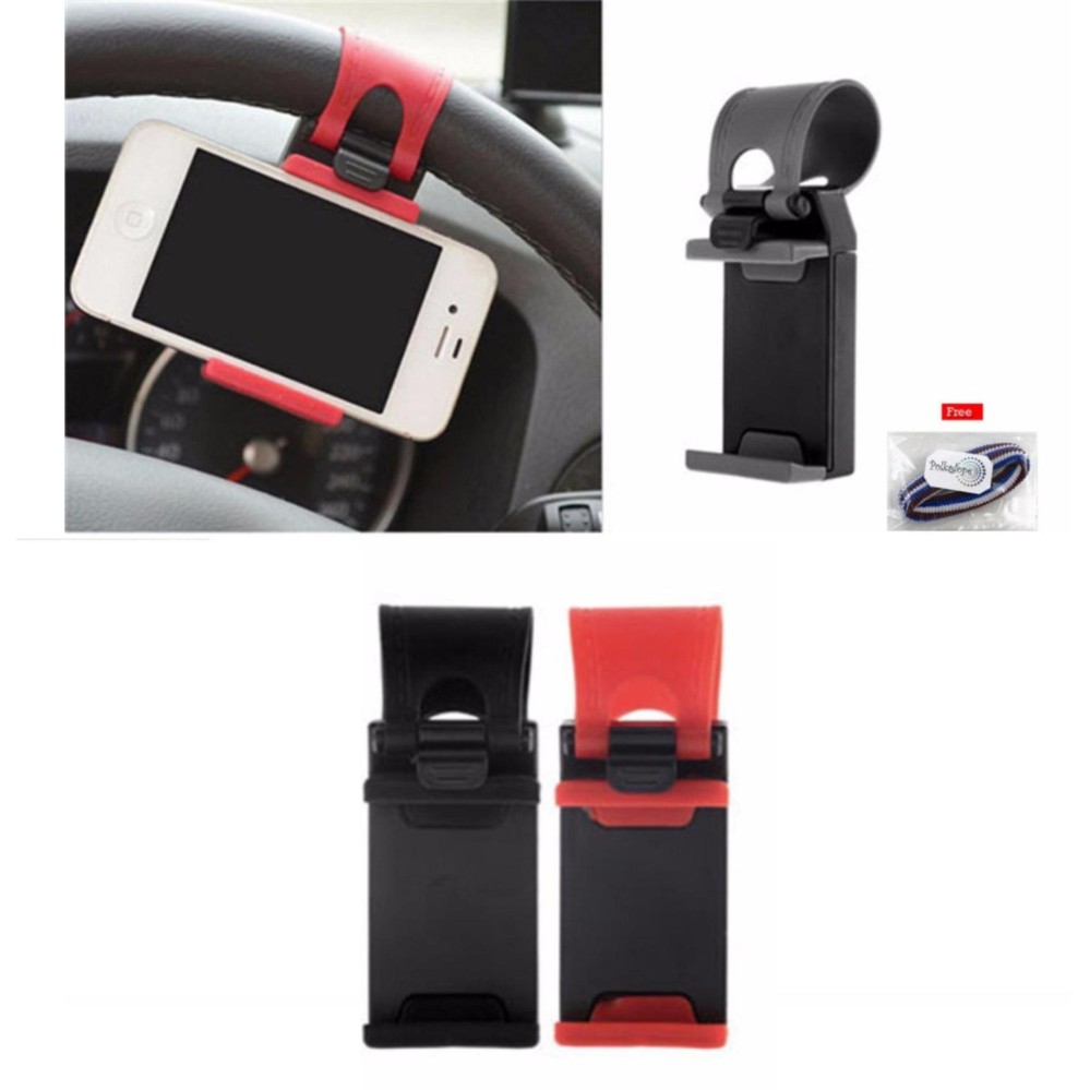 Lanjarjaya Car holder stir mobil universal HP clip mount Steer Wheel Cars - Random Lanjarjaya Car holder stir mobil universal HP clip mount Steer Wheel Cars - Random