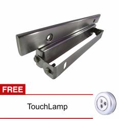 Lanjarjaya Dudukan Braket Plat Nomor Mobil Model JDM Kotak Bahan Stainless Adjustable + Touch Lamp