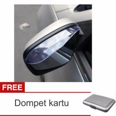 Lanjarjaya Mika Talang Air Pelindung Kaca Cermin Spion mobil Anti Air Hujan Kotor Car Rear Mirror Rain Guard / Mika Pelindung Kaca Spion + Dompet Kartu