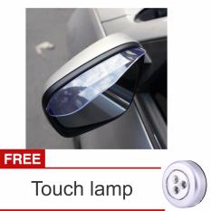 Lanjarjaya Mika Talang Air Pelindung Kaca Cermin Spion mobil Anti Air Hujan Kotor Car Rear Mirror Rain Guard / Mika Pelindung Kaca Spion + Touch Lamp
