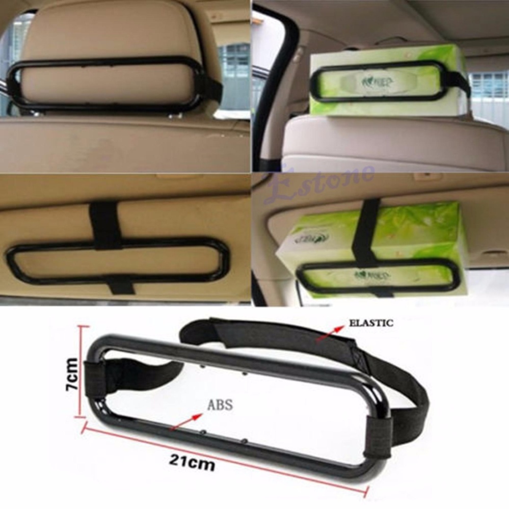 Lanjarjaya Smart Tissue Box Holder/Tempat Tissue Mobil Gantung - Hitam