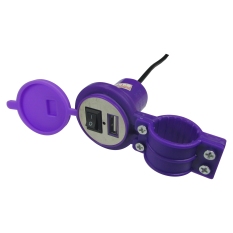 Lanjarjaya USB Charger Motor Waterproof Cas HP di motor - Ungu