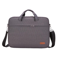 Tas Laptop Lengan Case Menutupi Messenger Casing untuk Macbook Air Pro Tab Merk Samsung HP Acer ASUS Lenovo Dell Toshiba Universal 14 Inch Notebook Gray -Intl