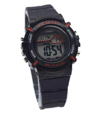 Lasika Rubber Strap G794 - Sporty Desaign - Black Red