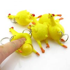 Ayam Petelur Yang Padat Mainan Kecil Spoof Vent Ayam Whole Person Tricky Toy Creative Gantungan Kunci-Internasional