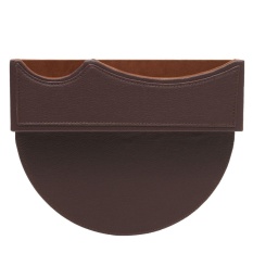 Leather Car Seat Gap Slit Pocket Penyimpanan Penangkap Suara Kadi Telepon Key Holder Bag Kopi-Intl