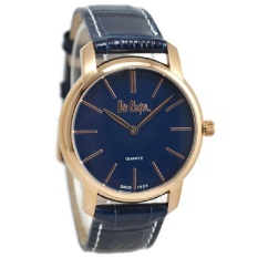 Lee Cooper Jam Tangan Pria Biru Rosegold Leather Strap LC-14G-F