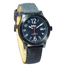 Lee Cooper Jam Tangan Pria Hitam Kanvas Strap LC-44G-B-York