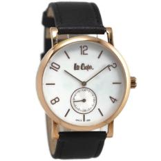 Lee Cooper LC-38G-E Jam Tangan Pria Leather Strap - Hitam/Rosegold