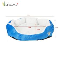Leegoal Sarang Nyaman Anak Anjing Kucing Bulu Tambahan Bantalan Lunak (M, Seperti Biru Tua