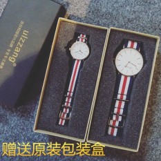 Li Yi Feng's Li Zhong Shuo's periphery together style watch nylon canvas student lovers Men's Fashion Watch - intl