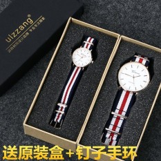 Li Yi Feng Li Zhong Shuo Periphery Bersama Gaya Jam Tangan Nilon Kanvas Siswa Bagus Laki-laki Jam Tangan -Internasional