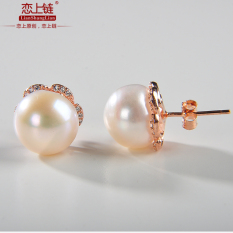 Lianshanglian Anting Air Tawar Mutiara Anting-anting Roti Cahaya Kuat