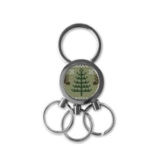 Hijau Muda Pohon Natal Brown Elk Putih Knit Nordic Illustation Pola Logam Key Chain Cincin Mobil Keychain Creative Trinket Keyring Kebaruan Item Terbaik Pesona Hadiah-Intl