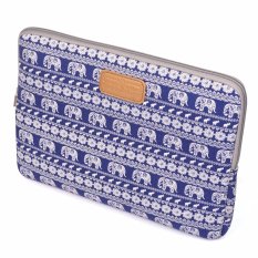 Lightning Power-Bohemian Style Canvas Laptop Notebook Ultrabook 13 Inch Sleeve Carrying Case Bag for Macbook Pro Macbook Air A1369 / 13.3 Inch HP Stream (Elephant Pattern - Blue) - intl