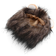 Lion Mane Wig For Pet Cat Dogs Halloween Festival Fancy Dress UpCute with Ears - intl