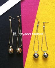 Logam Bola Bulat Kalung Motif Ular Anting-Anting Anting Mutiara Rantai