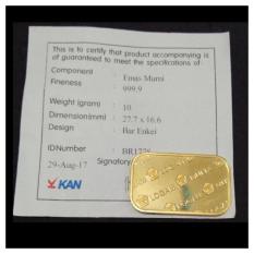 Logam Mulia Antam 10 gram sertifikat LBMA Fine Gold 999.9