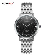 LONGBO Mewah Pecinta Couple Watches Pria Tanggal Hari Waterproof Women Gold Stainless Steel QUARTZ Jam Tangan Montre Homme 80095-Intl