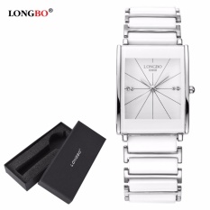 Ristos Tahan Air Kemewahan Hitam Square Keramik Jam Tangan Bisnis Jam Tangan Kasual Sepasang Arloji QUARTZ 8395B-Intl